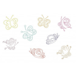 Stickserie - Butterflies LineArt